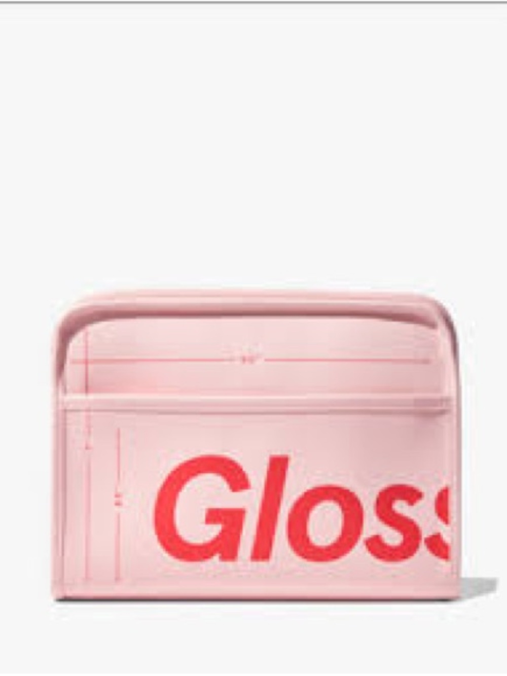Glossier Blush Pink Bag New with Red Logo Large